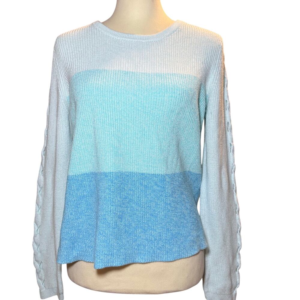 Lilly Pulitzer Madelina Colorblock Sweater, Cornflower Blue, Women's Large